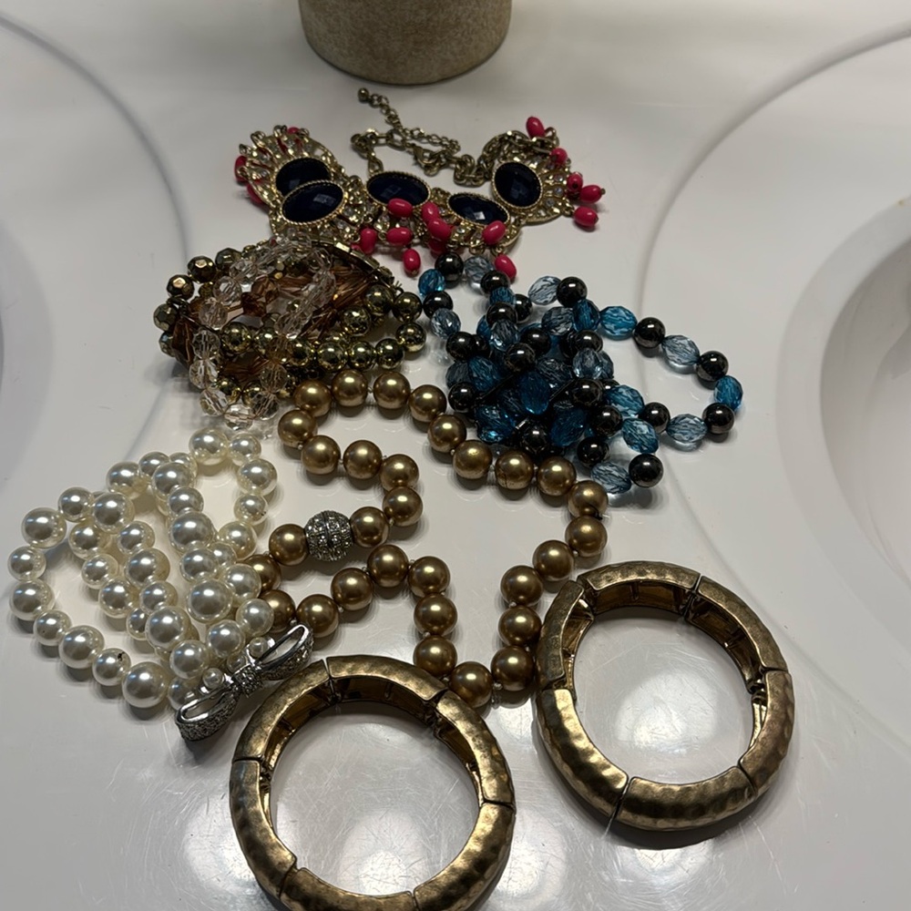 Assorted costume jewelry